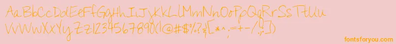 Kgyouwontbringmedown Font – Orange Fonts on Pink Background
