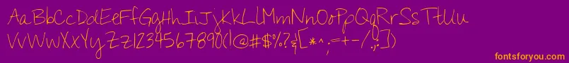 Kgyouwontbringmedown Font – Orange Fonts on Purple Background