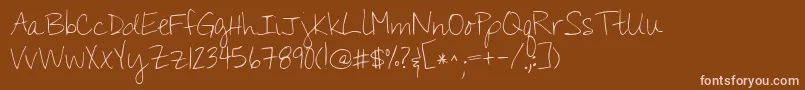 Kgyouwontbringmedown Font – Pink Fonts on Brown Background