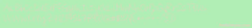 Kgyouwontbringmedown Font – Pink Fonts on Green Background