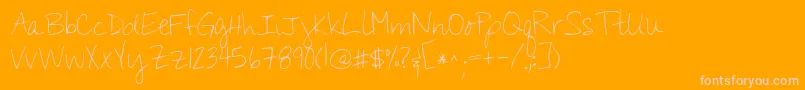 Kgyouwontbringmedown Font – Pink Fonts on Orange Background