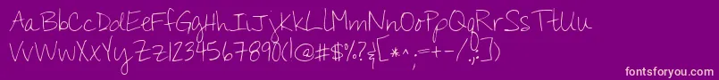 Kgyouwontbringmedown Font – Pink Fonts on Purple Background