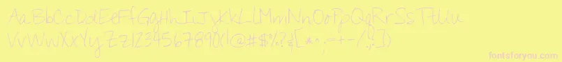 Kgyouwontbringmedown Font – Pink Fonts on Yellow Background