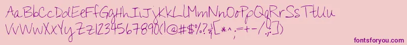 Kgyouwontbringmedown Font – Purple Fonts on Pink Background