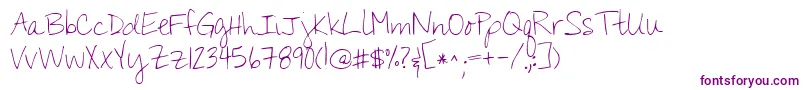 Kgyouwontbringmedown Font – Purple Fonts on White Background