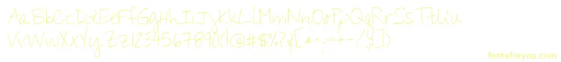 Kgyouwontbringmedown Font – Yellow Fonts on White Background
