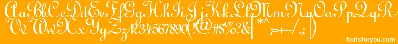 Annabelscript Font – White Fonts on Orange Background