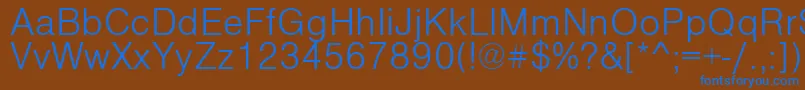 VantaLightPlain Font – Blue Fonts on Brown Background