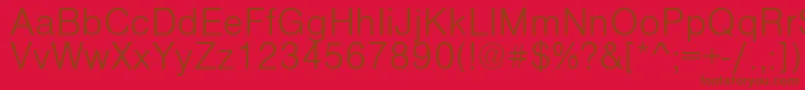 VantaLightPlain Font – Brown Fonts on Red Background