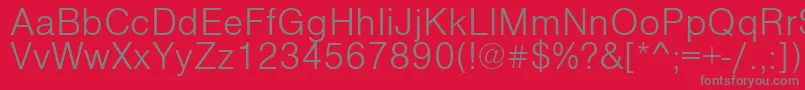 VantaLightPlain Font – Gray Fonts on Red Background