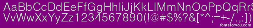 Шрифт VantaLightPlain – зелёные шрифты на фиолетовом фоне