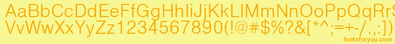VantaLightPlain Font – Orange Fonts on Yellow Background