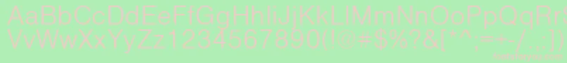 VantaLightPlain Font – Pink Fonts on Green Background