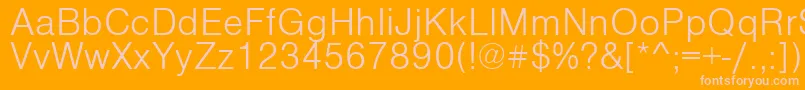 Czcionka VantaLightPlain – różowe czcionki na pomarańczowym tle