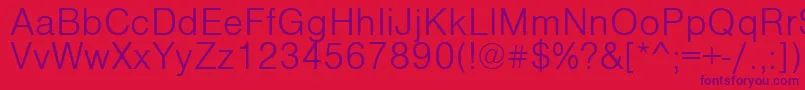 VantaLightPlain Font – Purple Fonts on Red Background