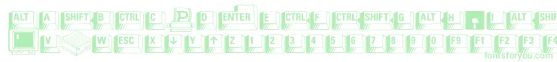 PcKeys-Schriftart – Grüne Schriften