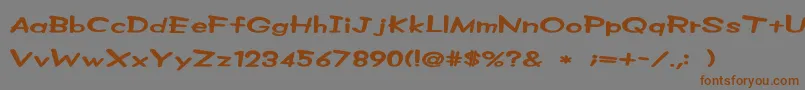 Z-Schriftart – Braune Schriften auf grauem Hintergrund