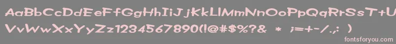 Z Font – Pink Fonts on Gray Background