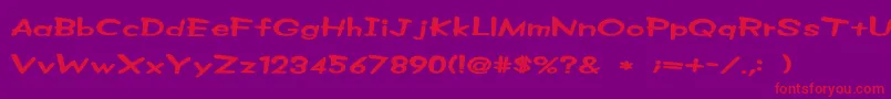 Z Font – Red Fonts on Purple Background