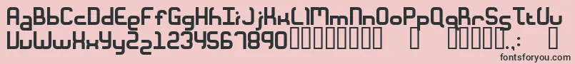 Ft28-Schriftart – Schwarze Schriften auf rosa Hintergrund