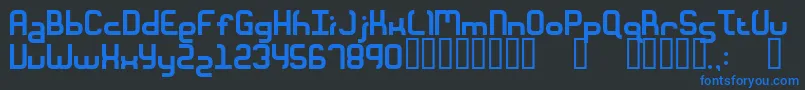 Ft28-fontti – siniset fontit mustalla taustalla