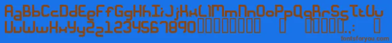 Czcionka Ft28 – brązowe czcionki na niebieskim tle