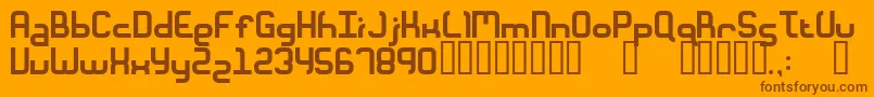 Czcionka Ft28 – brązowe czcionki na pomarańczowym tle
