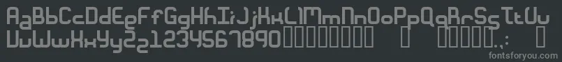 フォントFt28 – 黒い背景に灰色の文字