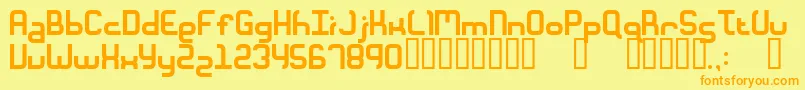 Police Ft28 – polices orange sur fond jaune