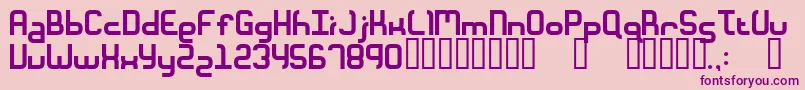 Ft28-Schriftart – Violette Schriften auf rosa Hintergrund