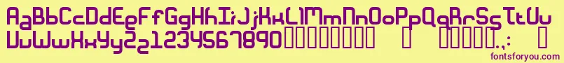 Шрифт Ft28 – фиолетовые шрифты на жёлтом фоне