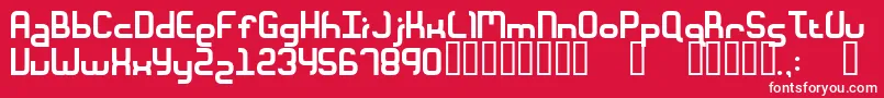Ft28 Font – White Fonts on Red Background