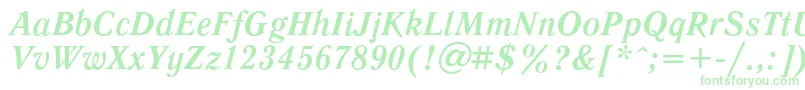 LiteraturnayacBolditalic Font – Green Fonts on White Background