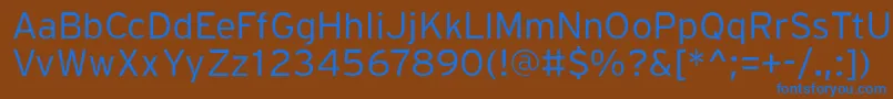 PftransitLight Font – Blue Fonts on Brown Background
