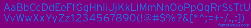 PftransitLight Font – Blue Fonts on Purple Background