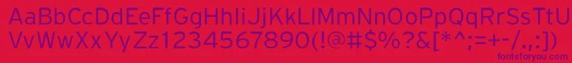 PftransitLight Font – Purple Fonts on Red Background