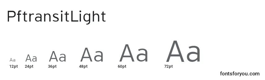 PftransitLight Font Sizes