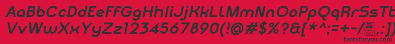 MeltixBoldItalicDemo Font – Black Fonts on Red Background