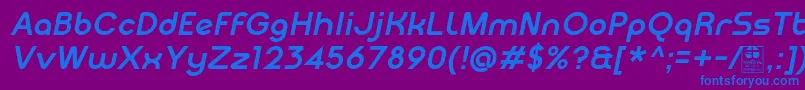 MeltixBoldItalicDemo Font – Blue Fonts on Purple Background