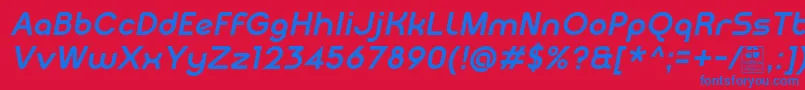 MeltixBoldItalicDemo Font – Blue Fonts on Red Background