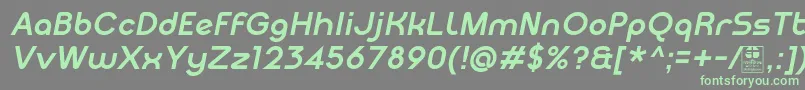 Weitere Informationen zur MeltixBoldItalicDemo-Schriftart MeltixBoldItalicDemo-Schriftart – Grüne Schriften auf grauem Hintergrund