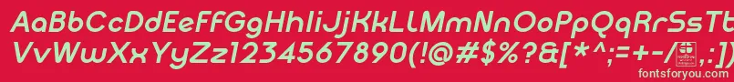 MeltixBoldItalicDemo Font – Green Fonts on Red Background