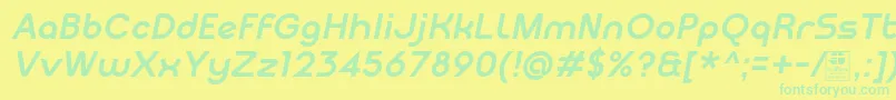 Police MeltixBoldItalicDemo – polices vertes sur fond jaune