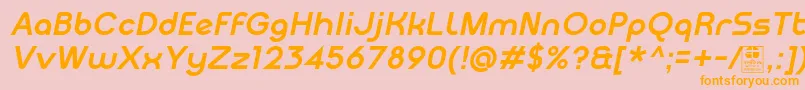 MeltixBoldItalicDemo Font – Orange Fonts on Pink Background