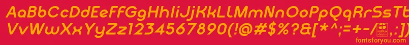 MeltixBoldItalicDemo Font – Orange Fonts on Red Background