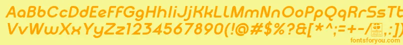 MeltixBoldItalicDemo Font – Orange Fonts on Yellow Background