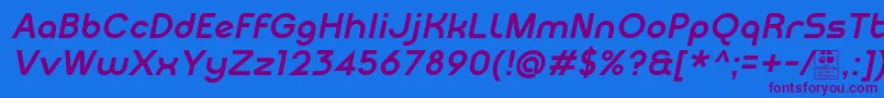 MeltixBoldItalicDemo Font – Purple Fonts on Blue Background