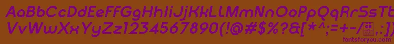 MeltixBoldItalicDemo-Schriftart – Violette Schriften auf braunem Hintergrund