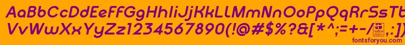 MeltixBoldItalicDemo Font – Purple Fonts on Orange Background