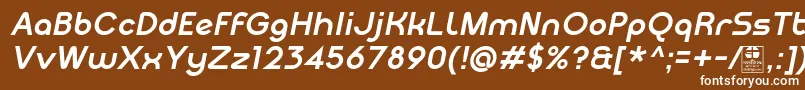 MeltixBoldItalicDemo Font – White Fonts on Brown Background